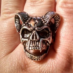 Demon skull Stainless Steel Ring Halloween